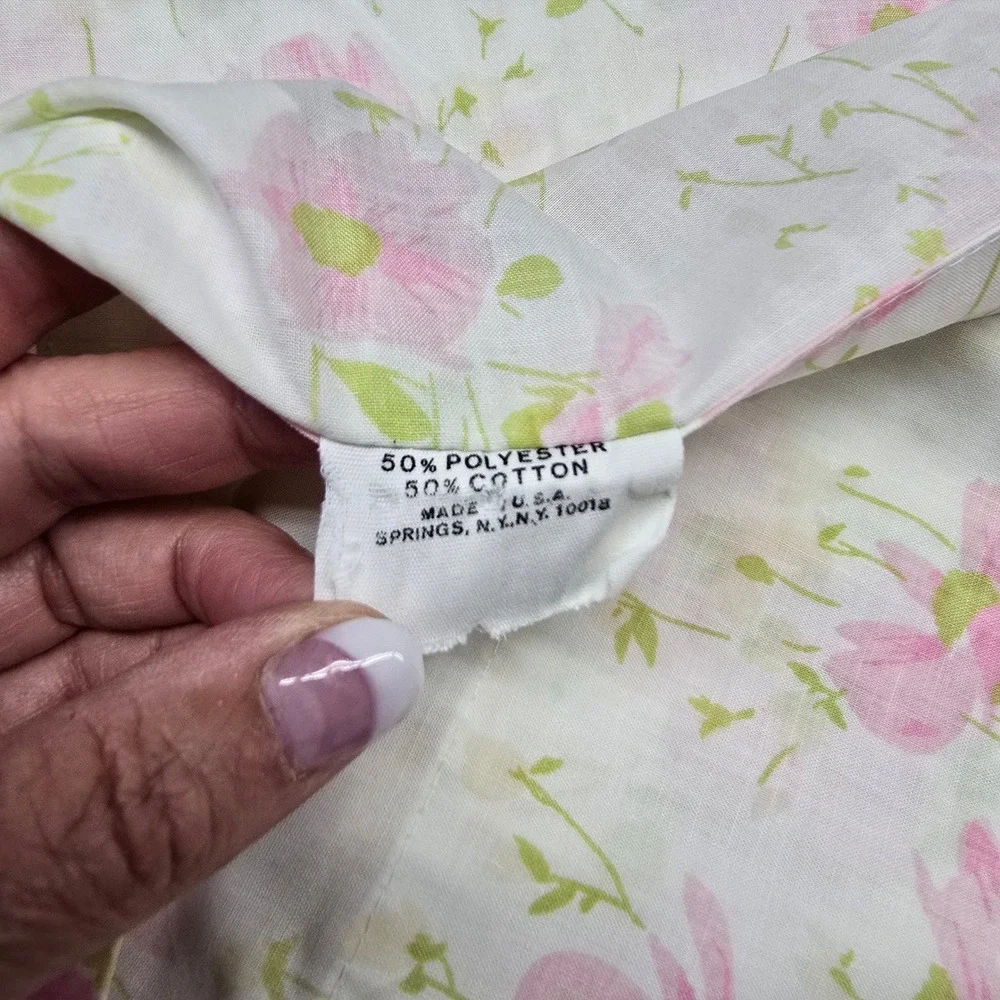 Vintage Morgan Jones Sheet Pillowcases Lot Full Multi Floral Cottagecore Bedding